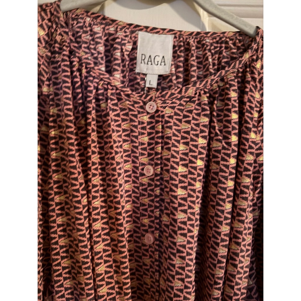 Anthropologie Size L RAGA dress w pockets and tie belt. - Picture 3 of 8